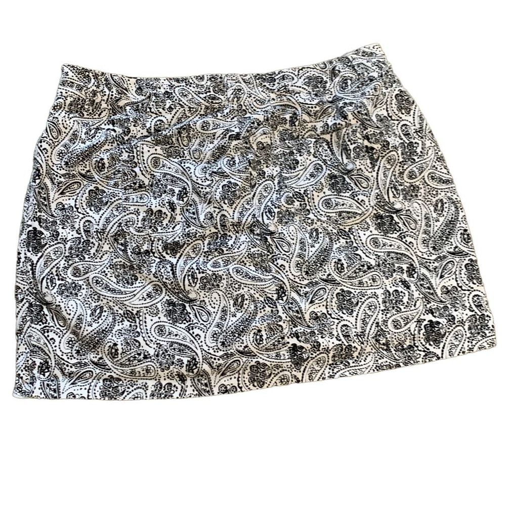 Women Within Black & White Print Skirt Size 22W - Picture 6 of 7